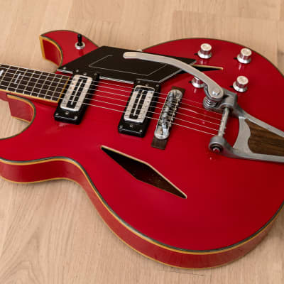 1960s Firstman Broadway Special Vintage Hollowbody Electric Guitar, 100% Original w/ Case, Japan image 11
