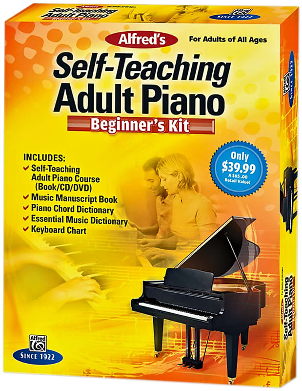 Alfred's Self Teaching Adult Piano Course Alfred's Self Teaching Adult Piano Beginner's Kit | Reverb