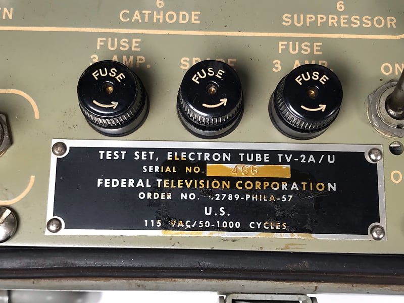 Vintage TV-2A/U Military Tube Tester