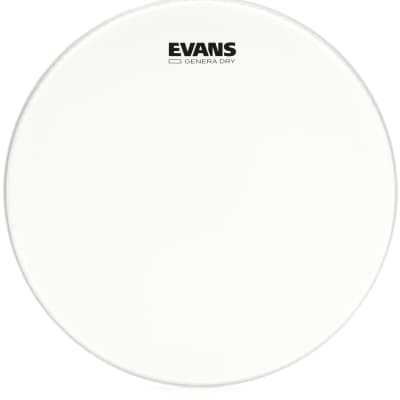 Evans Genera Dry Coated Snare Head - 14 inch  Bundle with Evans Snare Side Clear Drumhead - 14 inch image 2
