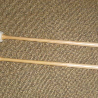 ONE pair new old stock (each felt head has a few small round impressions) Regal Tip 603SG (GOODMAN # 3) TIMPANI MALLETS,General - hard inner core covered w/ 3 layers of felt / rock hard maple handles (Produces good round tone & rhythmical articulation) image 15