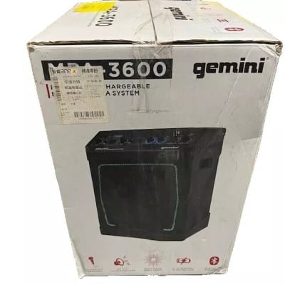 Gemini MPA-3600 Portable Rechargeable Bluetooth Speaker with Multi-Colored LEDs image 7
