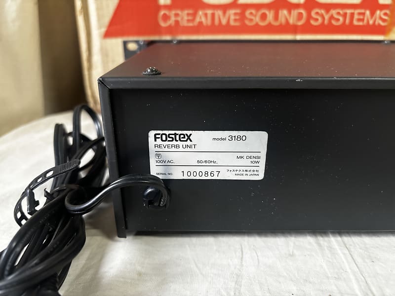 Fostex MODEL 3180 Analog Stereo Spring Reverb Rackmount Unit