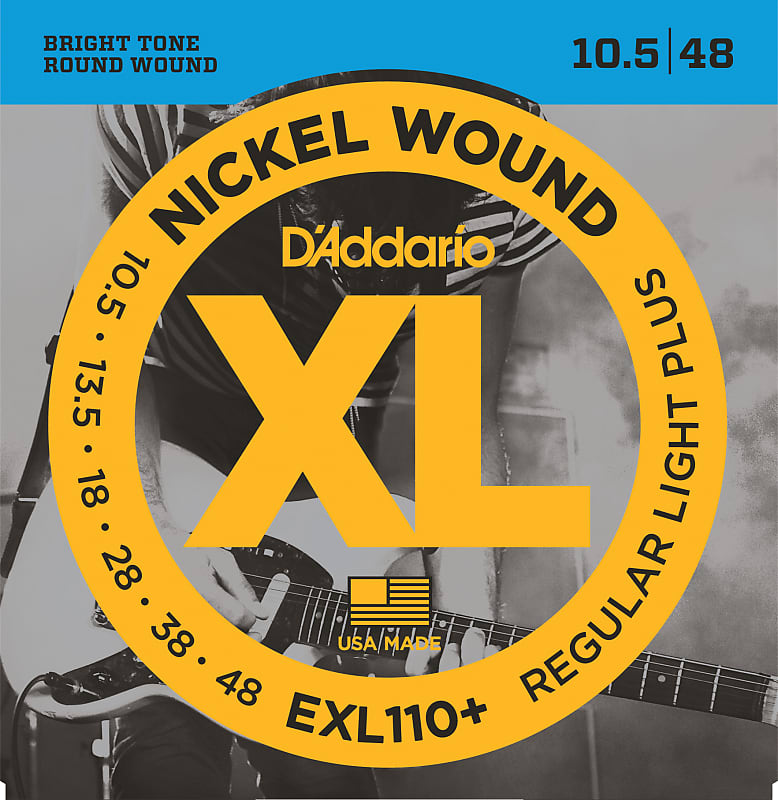 D'Addario EXL110+ Nickel Wound Electric Guitar Strings, Regular Light Plus, 10. image 1