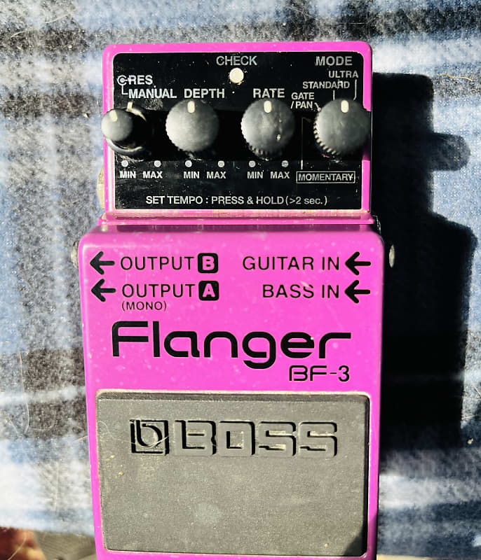 Boss BF-3 Flanger (Black Label) - Purple | Reverb