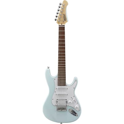 Mitchell TD100 Short-Scale Electric Guitar Powder Blue 3-Ply White Pickguard image 3