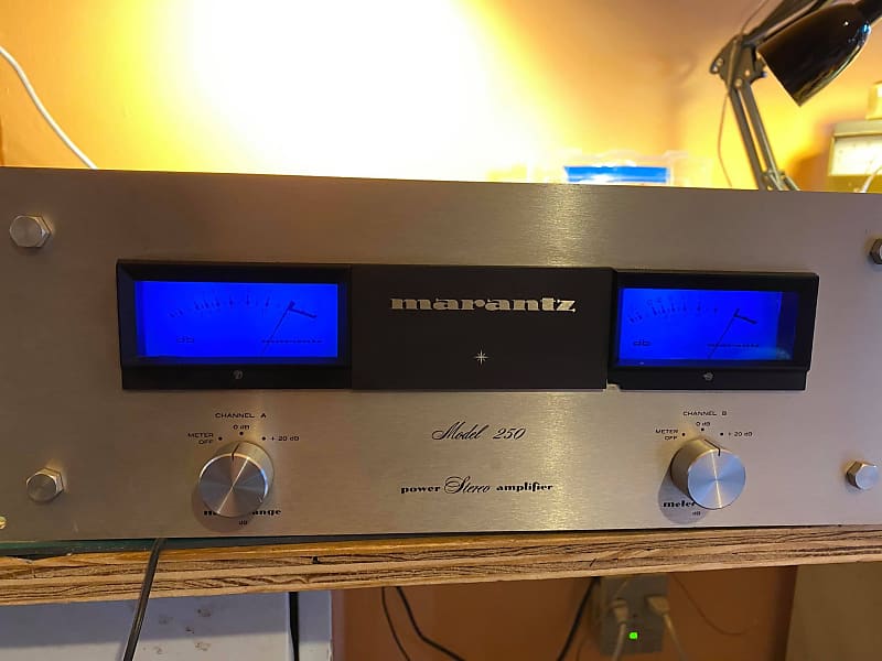Marantz Model 250 Stereo Power Amplifier, Pro Serviced Upgraded Recapped LEDs image 1