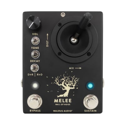 Walrus Audio Melee: Wall of Noise Distortion + Reverb Guitar Effect Pedal Black for sale