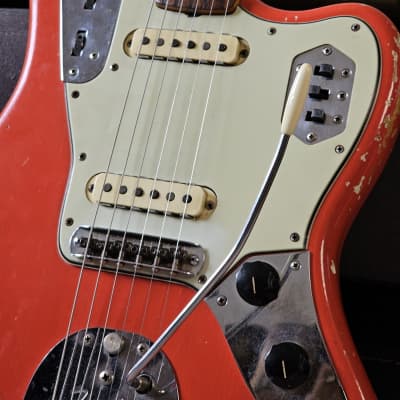 Vintage Fender Jaguar 1965 Fiesta Red Custom Colour L Plate image 5