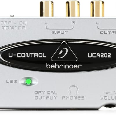 Behringer U-Control UCA202 USB Audio Interface  Bundle with Hosa CPR-202 Stereo Interconnect Cable - Dual 1/4-inch TS Male to Dual RCA Male - 6.6 foot image 3