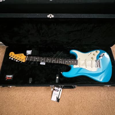 Fender American Professional II Stratocaster with Rosewood Fretboard 2021 Miami Blue w/Wrangler Denim Case image 13