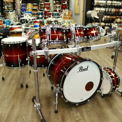 Pearl Reference One 6-Pc Shell Pack (Played by Omar Hakim) 8/10/12/14/16/22 (Red Burst Stripe) image 2