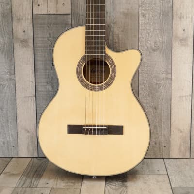 Crafter HC-270CE/N  Nylon String Electro Cutaway Acoustic guitar, Satin Natural image 3
