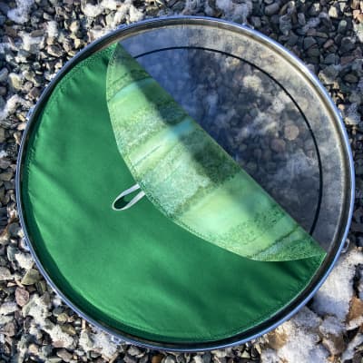 16" reversible cloth drum cover - partial mute - dampener - compare to Drum Tortillas and Big Fat Snare - great for kids image 2