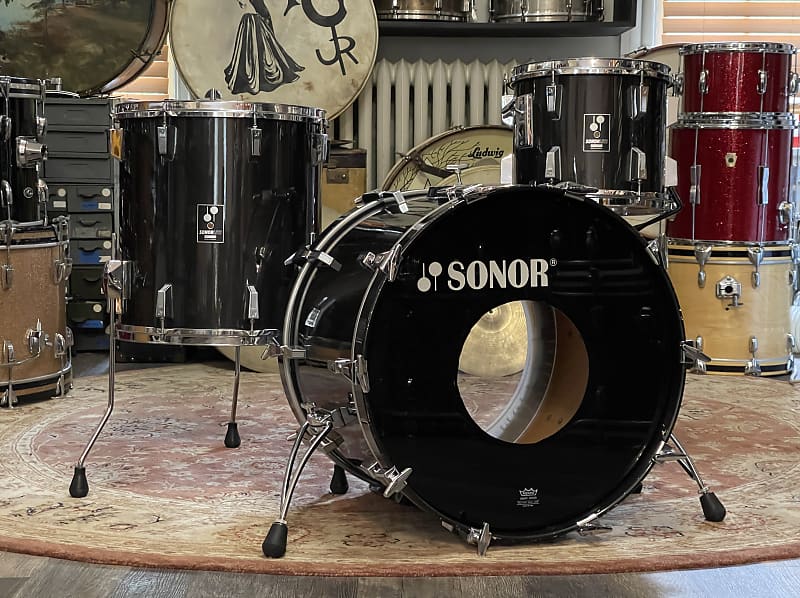 (値下げしました)【Vintage】SONOR / 80'sSonorlite 1980's Sonor Lite Graphite Lacquer 12/16/22 Drum Kit