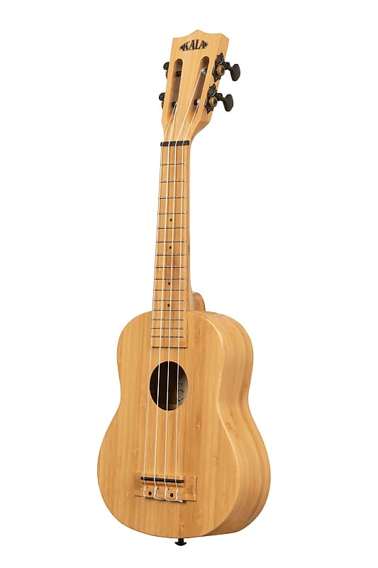 Kala KA-BMB-S All Solid Bamboo Soprano Ukulele, Soft Case Bundle