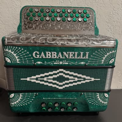 Gabbanelli Button Accordion - Green in GCF SOL Acordeon image 2