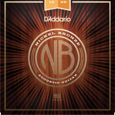D'Addario NB1256 Nickel Bronze Acoustic Guitar Strings Lt Top/Med Bottom 12-56 image 1