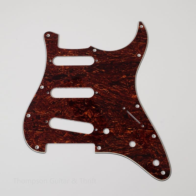 ROZILO 11 Hole Black Pearl Strat HSS Pickguard Guitar BackPlate Set For Fender US/Mexico Made Standard Stratocaster Guitar Part