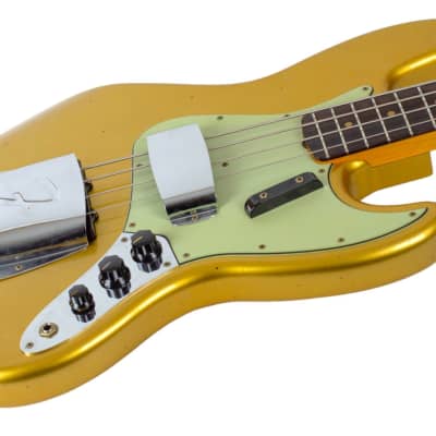 New Fender Custom Shop Time Machine Collection '63 Jazz Bass Journeyman Aged Aztec Gold image 2