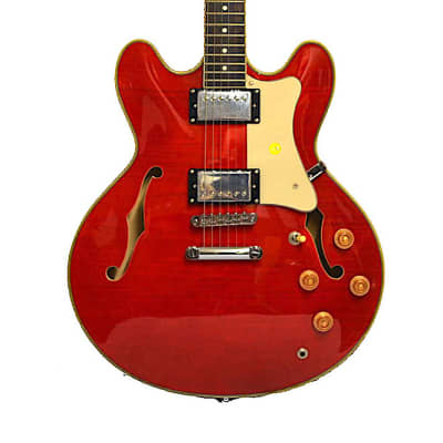 Alden AD 133 Semi Acoustic Cherry Red Hollow Body Electric Guitar ES-335 Style New image 2