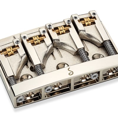 Schaller Germany 3D4 4-String Flatmount Roller Bass Bridge