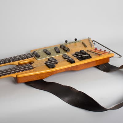 Doug Henderson Custom  Double Neck built for and extensively used by Elliott Sharp Solid Body Electric Guitar (1991), black gig bag case. image 7