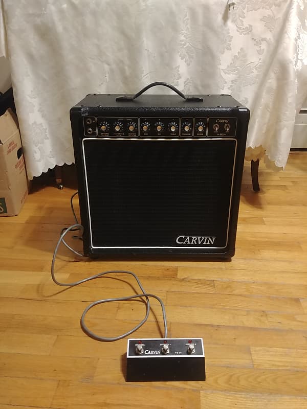 Carvin X60A Black Combo Amp With Footswitch And Amp Cover And | Reverb