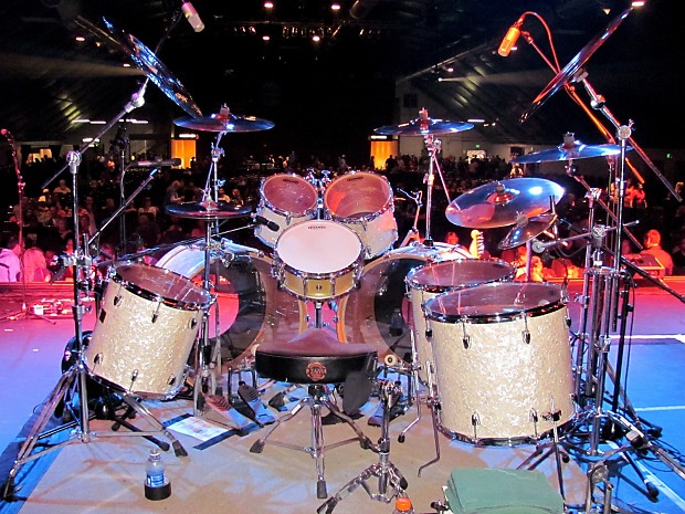 Phil Ehart's KANSAS Yamaha Beech Absolute Custom Complete Drum Set.  Signed, Authenticated image 1