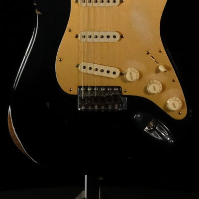 Fender Custom Limited Edition Roasted "Big Head" Stratocaster® Relic®-Rosewood Fingerboard-Aged Black image 2