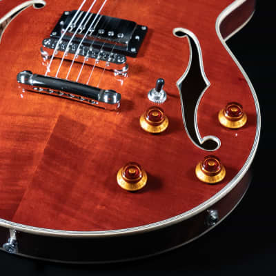 Eastman T184-MX, Fully Solid Carved Thinline, Maple Top, Mahogany Back/Sides - NEW image 3