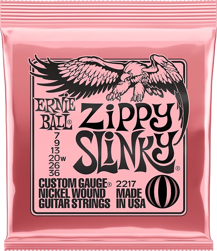 Ernie Ball P02217 Zippy Slinky Nickel Wound Electric Guitar Strings (7-36) image 1