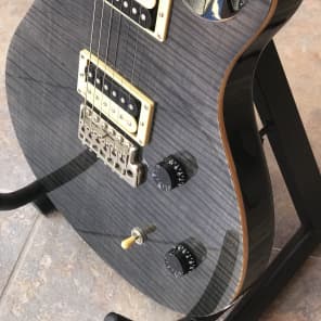 PRS SE Custom 22 Trans Black Flame | Reverb