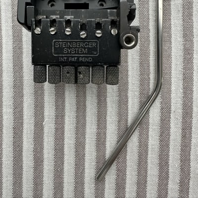 Steinberger TRANSTREM Transposing Tremolo assembly, Made in USA, original OEM unit, includes TT trem arm, stainless steel TT tuning adjustment Tool, hex wrenches, (2) sets of calibrated TT strings, Phillips head mounting screws image 2