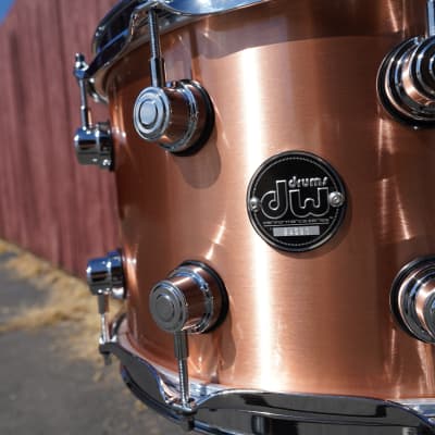 DW USA Performance Series 8 x 14" Polished Copper Snare Drum (2024) image 4