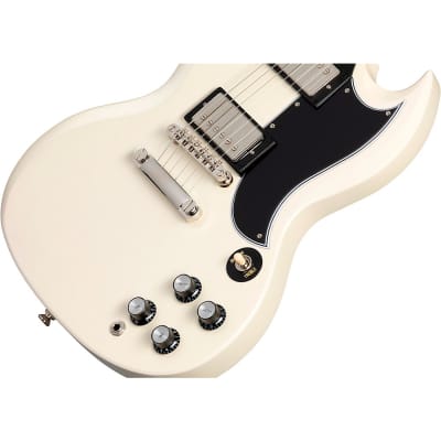 Epiphone 1961 Les Paul SG Standard Electric Guitar Aged Classic White image 6