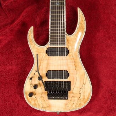 B.C. Rich Shredzilla 8 Prophecy Exotic Archtop with Floyd Rose Left Handed Spalted Maple SZA824FRSML image 1