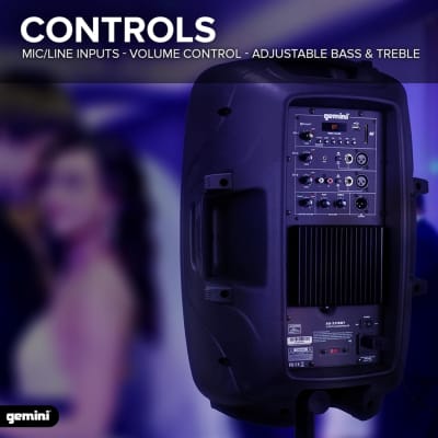 Gemini AS-2115BT Active PA Speaker - Black image 3
