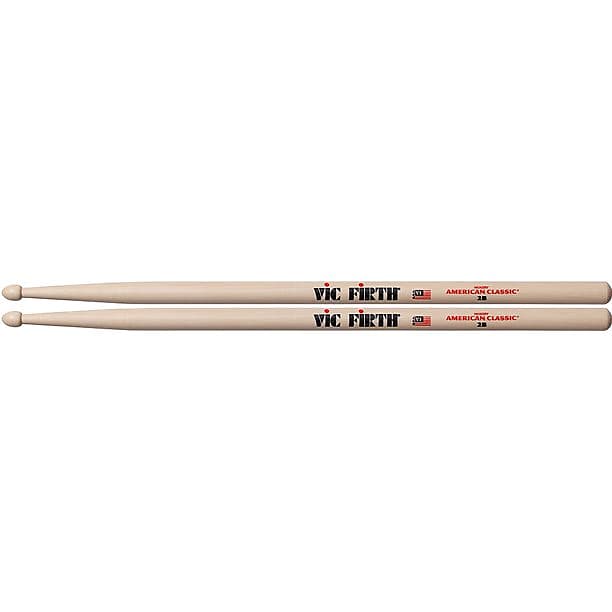 Vic Firth American Classic Hickory 2B Wood Tip Drum Sticks image 1