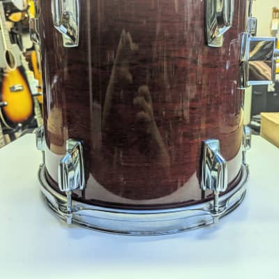 Very Clean! 1984 Tama Superstar Japan 11 X 12" Cherry Wine Lacquer Tom - Looks Really Good - Sounds Great! image 4