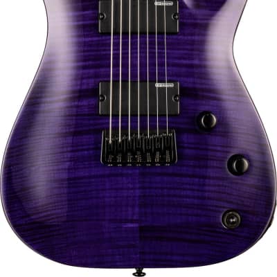 ESP LTD SH-207FM Brian Head Welch 7-String Guitar, Flame Maple, See Thru Purple image 8
