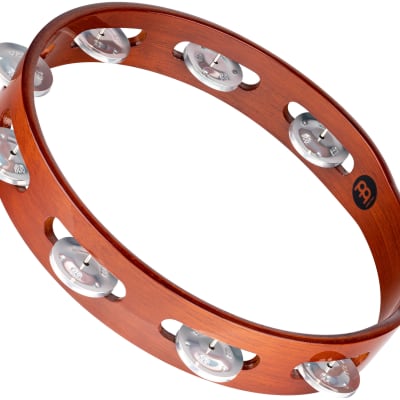 Meinl Percussion TA1A-AB Traditional 10" Wood Tambourine with Single Row Aluminum Jingles image 1