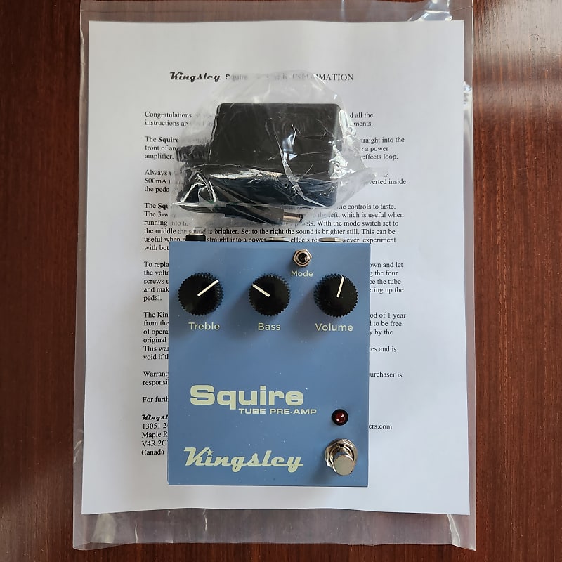 Kingsley Squire BF ("Blackface") PreAmp Guitar Pedal + Reverb