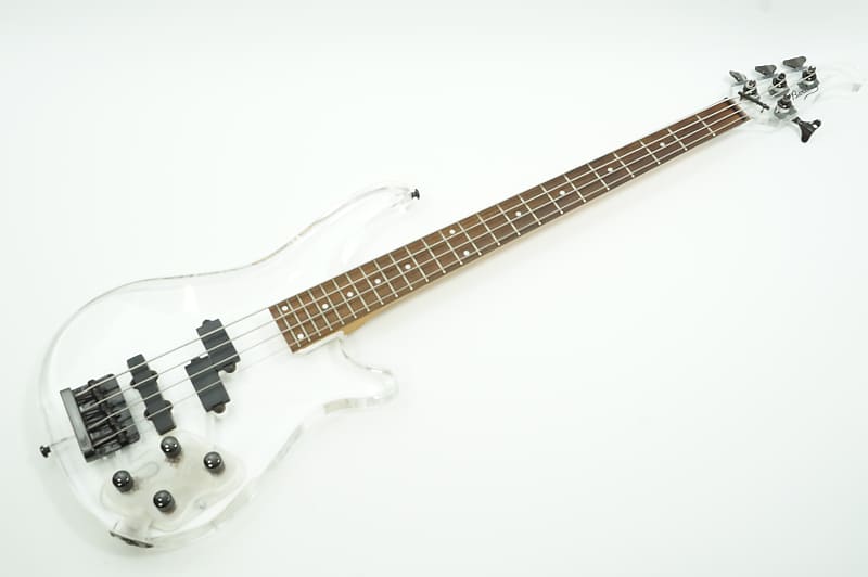 [SALE Ends Apr 24] BARCLAY ACRYLIC BASS CLEAR CRYSTAL BODY Electric Bass Guitar image 1