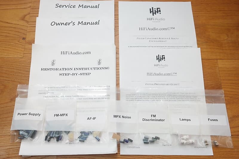 Sansui TU-9900 restoration kit filter capacitor repair rebuild fix  			