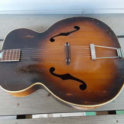 Vintage 1950's Silvertone 57 712L Aristocrat Archtop Acoustic Guitar! High End Model, Kluson Tuners! image 1