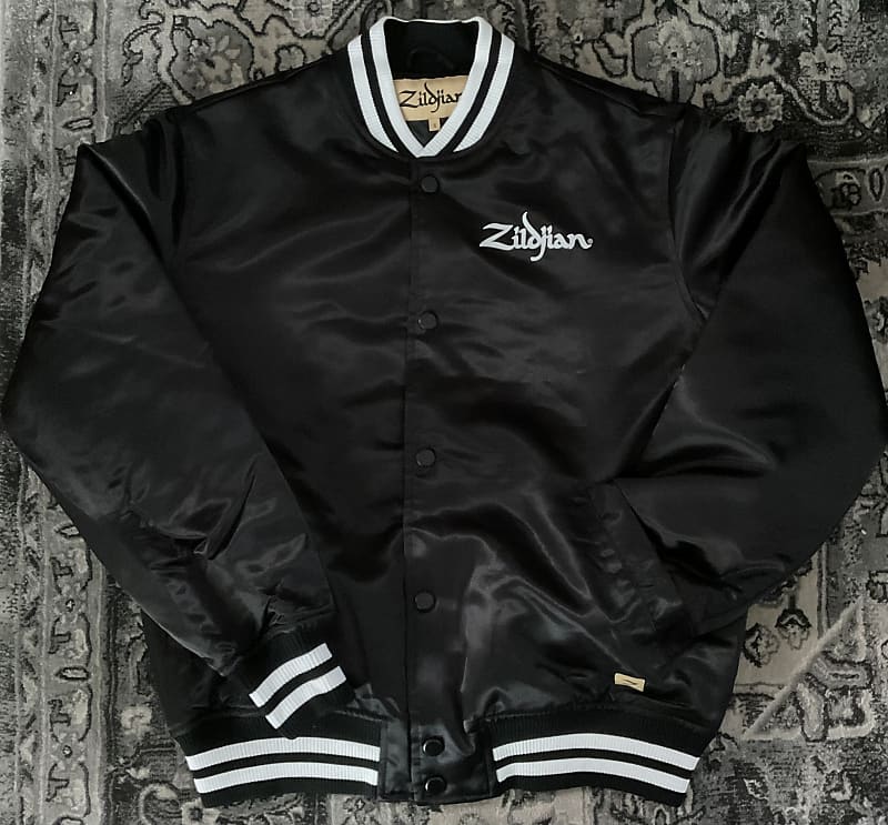 Black nylon clearance varsity jacket