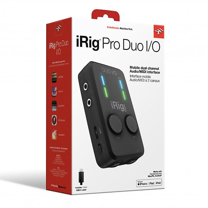 IK Multimedia iRig Pro Duo I/O Mobile 2-Channel Audio / MIDI 