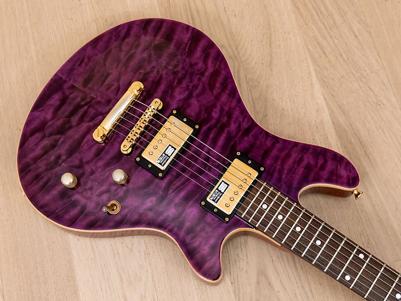 2014 Edwards by ESP E-PO-105D/QM Potbelly, See Thru Purple w/ Seymour  Duncan Pickups, Japan