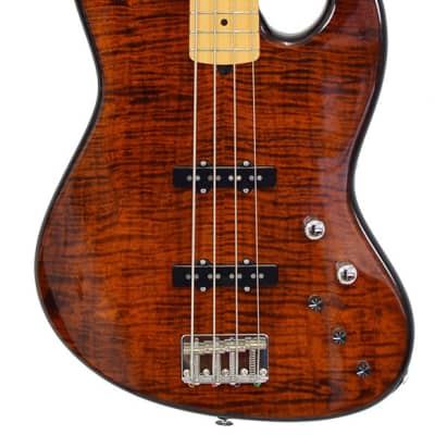 Suhr  Bass Classic J Root Beer Flame SHOWROOM image 2